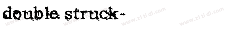 double struck字体转换
